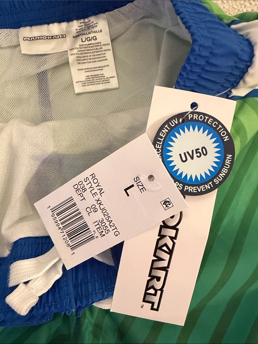 Nintendo Mario Kart Boys Swim Set - Blue/White/Green - Picture 2 of 8